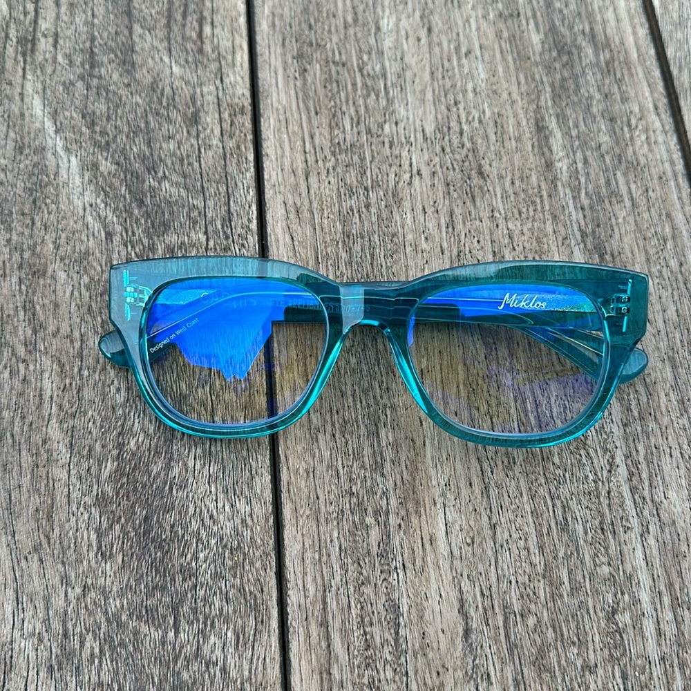 Caddis Miklos Progressive Glasses 2.50 reading strength w/ blue light filter NIB